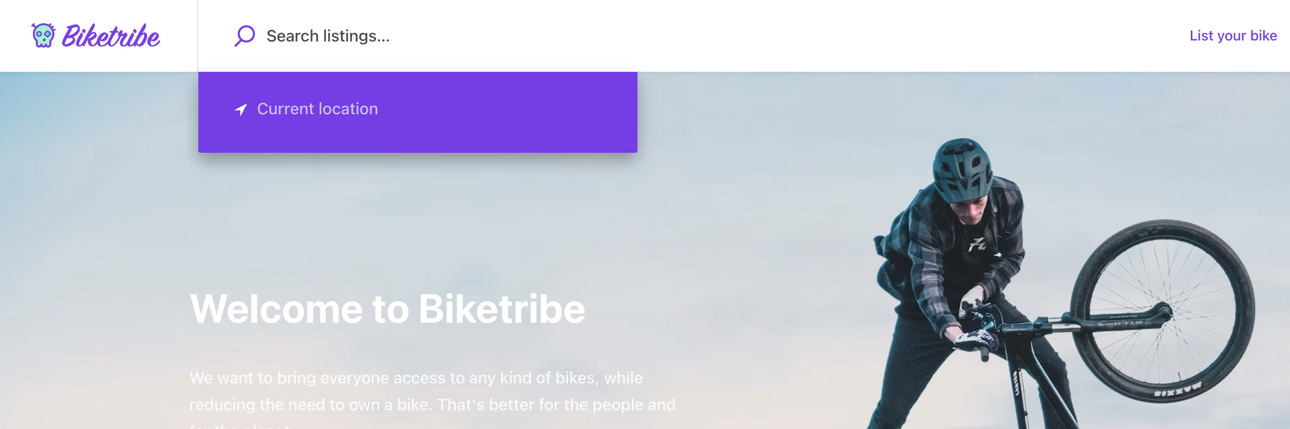 Default search locations component rendered